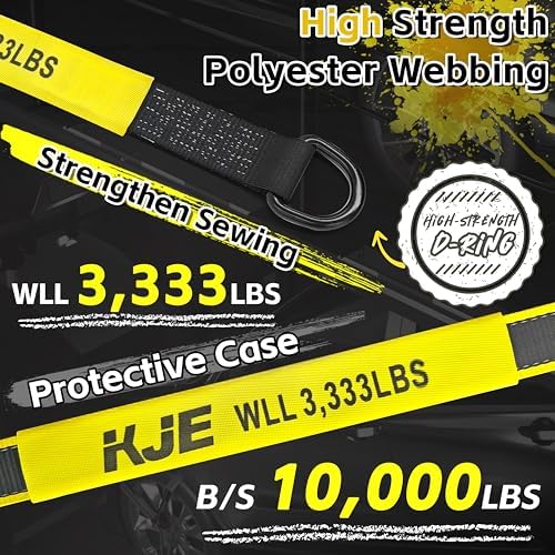 KJE 4 Pack Car Tie Down Straps for Trailers - Image 4