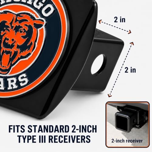 Chicago Bears Trailer Hitch Cover - Image 3