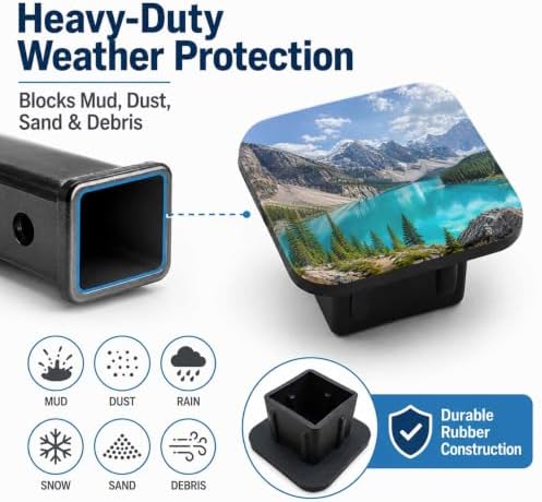 Trailer Hitch Covers Lake Rocky Mountain Heavy Duty 2 Inch Hitch Cover - Image 6