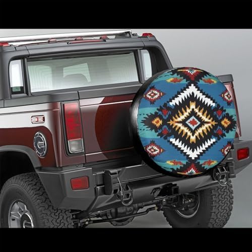 Turquoise Aztec Spare Tire Cover - Image 2