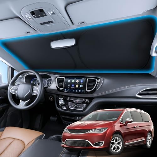 Wigoo for Chrysler Pacifica Windshield Sunshade, Custom Fit, Keeps Cool by wigoo