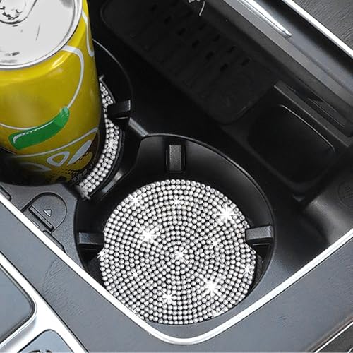 COCASES 4 Pack Bling Car Coasters, Car Cup Holder Coaster, Rhinestone Coaster - Image 3