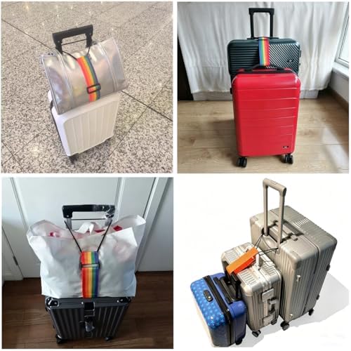 Luggage Connector Straps, Adjustable Bag Luggage Straps 2PCS Black+Black - Image 5