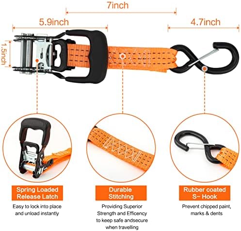 Spare Tire Strap, 3 Point Ratchet Y Strap - Image 3