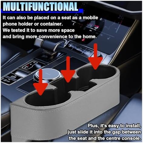 ZIMISI Car Cup Holder, Leather Front Console Gap Filler Organizer - Image 6