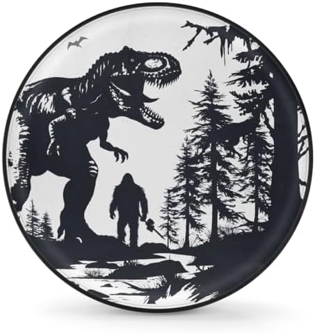Black Dinosaur Spare Tire Cover Dust-Proof Wheel Protector by Unknown