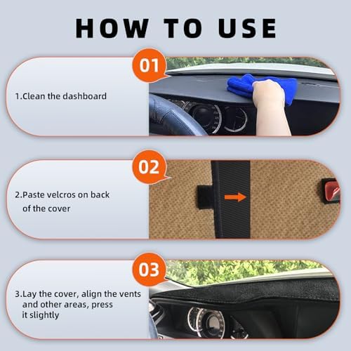 Dashboard Cover Dash Mat Fit for to-yota Corolla 2013-2009, Car Dash Board Mat - Image 7