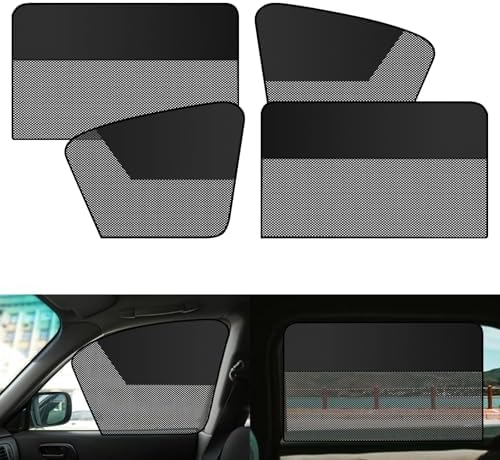 Magnetic Car Window Shades 4PCS Front & Rear Side Window, UV Protection Sun by Unknown