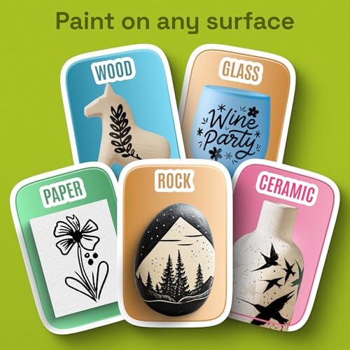 ARTISTRO Black Acrylic Paint Markers - Image 3