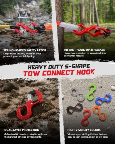 3/8 Tow Hook, Winch Hook for Off-Road Recovery, Towing Shackle 33000 Lbs - Image 6
