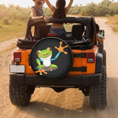 Frog Spare Tire Cover Dust-Proof Wheel Tire Cover Fit Trailer, SUV and Many - Image 4