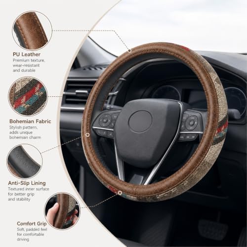 Universal 15inch Ethnic Style Baja Blanket Steering Wheel Cover - Image 5
