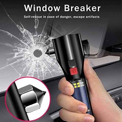 MOTORBUDDY All-in-1 Car Safety Hammer, Mobile Power, LED Flashlight, Alarm - Image 3