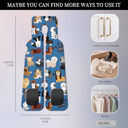 PU Leather Car Seat Hook, Storage Headrest Hanger, Cute Car Backseat Organizer - Image 4