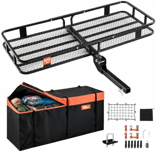 VEVOR 60" x 24" x 6", Hitch Cargo Carrier, 500 lbs Capacity Hitch Cargo Carrier by VEVOR