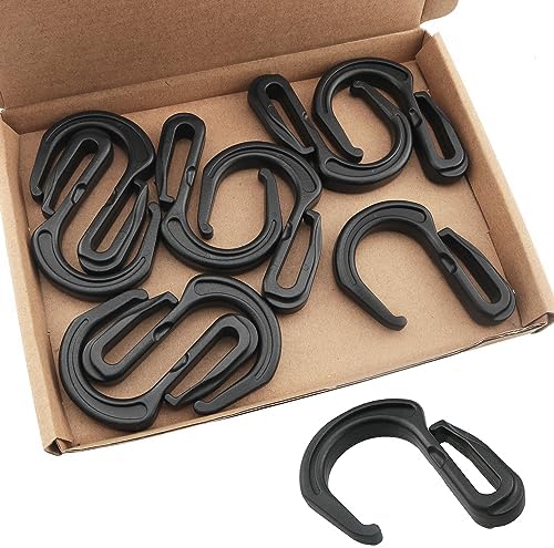 10PCS Plastic S Hook Clips Elastic Rope Hooks Nylon Mesh Hooks Suitable - Image 5