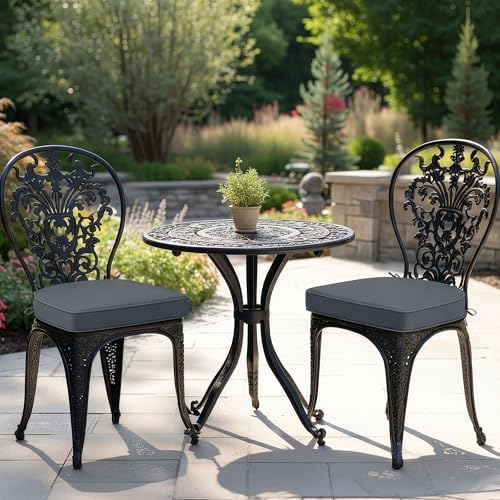 Outdoor Chair Cushions Set of 2: Waterproof & Fade Resistant Patio Furniture - Image 2