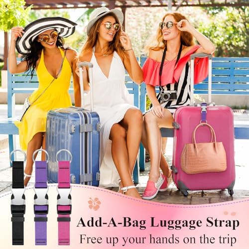 3 Pcs Add a Bag Luggage Straps for Suitcases, Connector Straps - Image 5