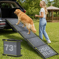 Dog Ramp for Car 73" Extra Long, Telescoping & Aluminum Dog Steps by PETIMBER