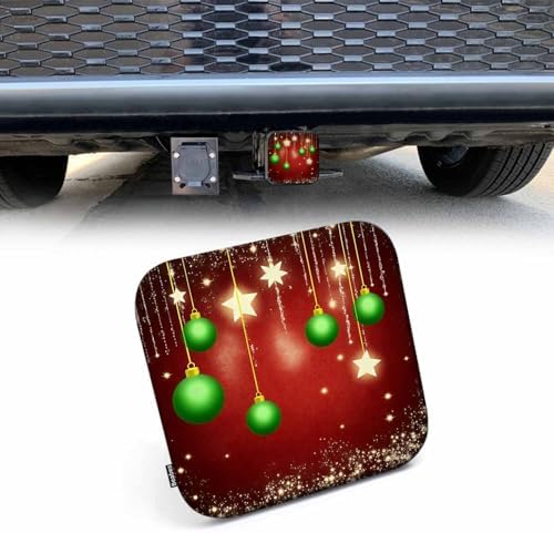 Christmas Car Towing Hitch Covers Blur Christmas Ball Stars Sparkle 2" Receiver by Beabes