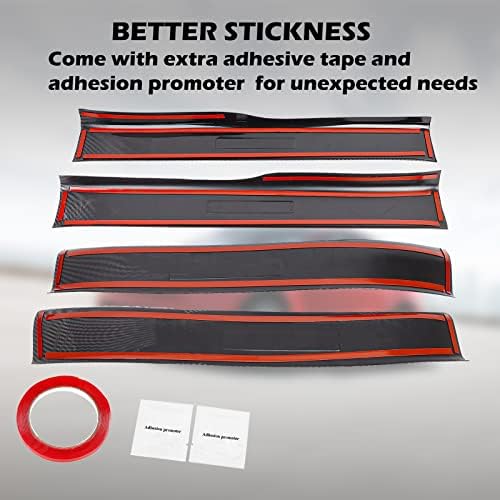 Door Sill Protector for Tesla Model 3, 4 Pieces Door Entry Protectors Strips - Image 5
