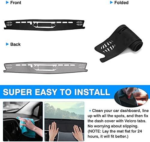 Autorder Dashboard Cover Mat for 2020-2024 Jeep Gladiator JT Accessories Dash - Image 5