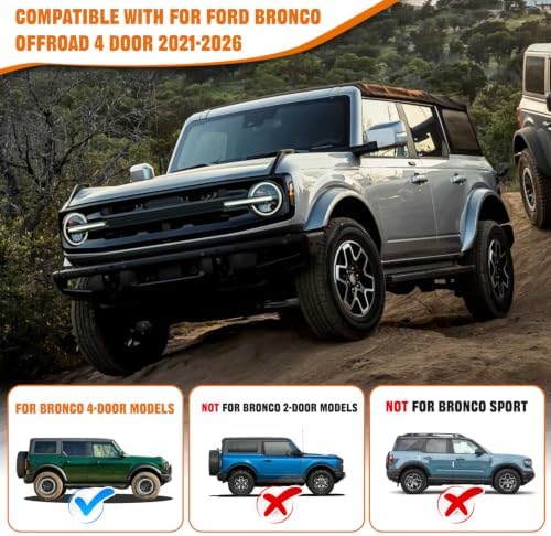 4PCS Door Sill Guard Protector for Ford Bronco Offroad 4 Door 2021-2026 - Image 2