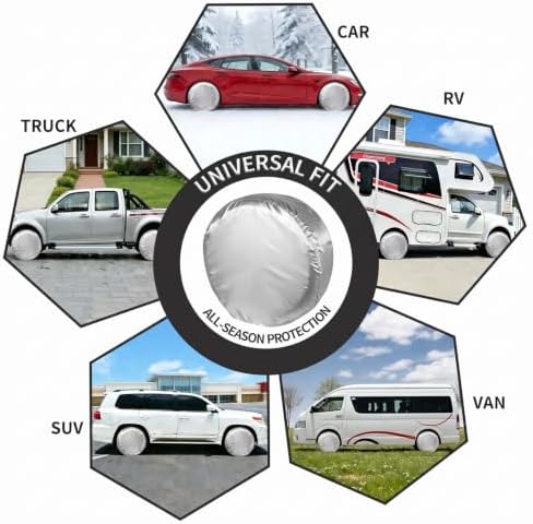 4-Pack RV Tire Covers, Waterproof & UV Resistant Wheel Covers - Image 4