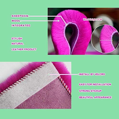OGLAND 2 Pack Sheepskin Car Seat Belt Cover Pads | Wool Seatbelt Cushions - Image 3