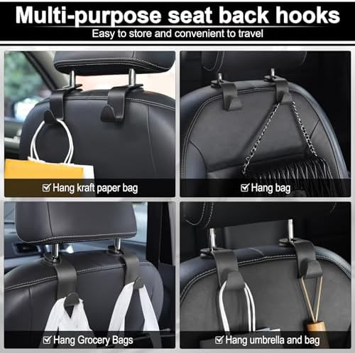 LivTee Car Seat Headrest Hook, Auto Seat Hook Hangers Storage Organizer - Image 5