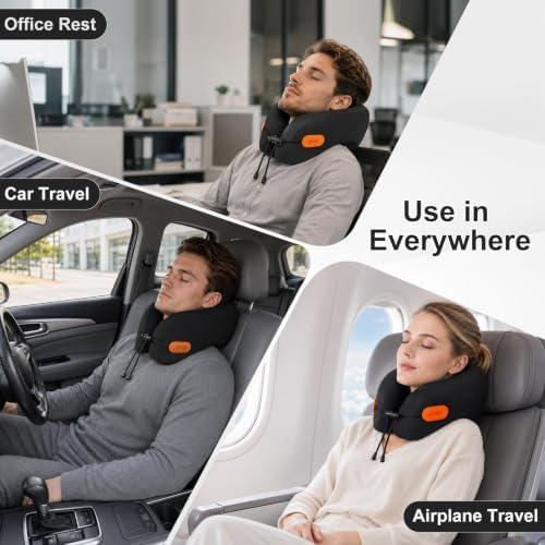 Ergonomic Travel Pillow, 100% Memory Foam Travel Neck Pillow - Image 7