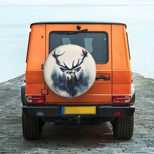 Deer Spare Tire Cover Wheel Protectors Weatherproof Deer Pattern Wheel Covers - Image 6