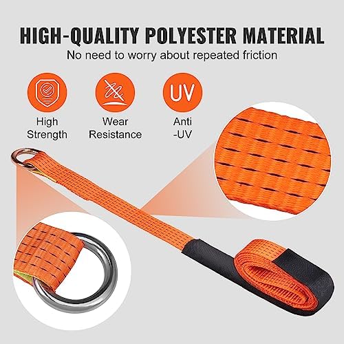 VEVOR Ratchet Tie Down Straps Kit, 5512 LBS Working Load, 11023 LBS Breaking - Image 3