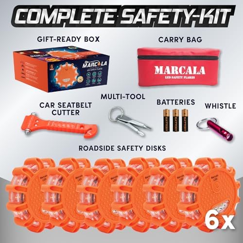 MARCALA 6‑Pack LED Road Flares | DOT Compliant Emergency Lights - Image 5