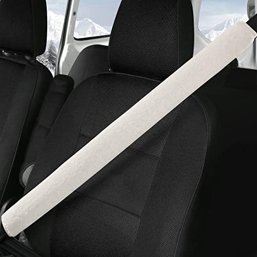 LACDL Extra Long Seatbelt Covers Super Soft Furry by LeadingAComfortableDrivingLife