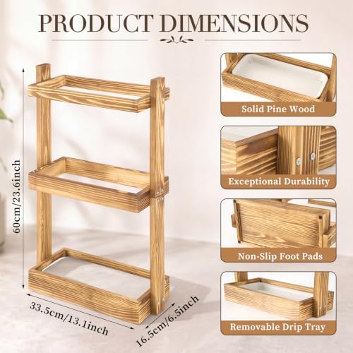 Patelai Wooden Umbrella Stand Rack - Image 2