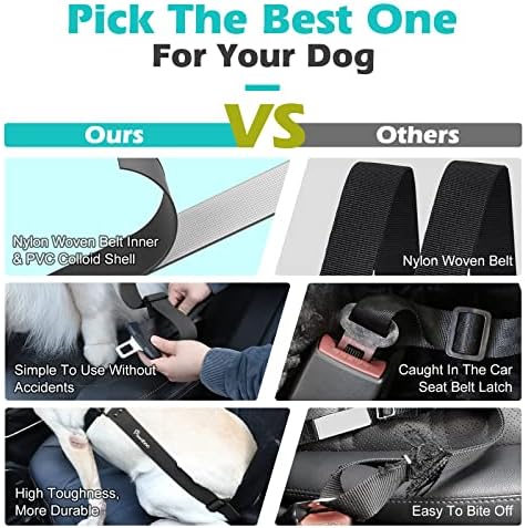 Pawaboo Dog Car Seatbelt, Universal Pet Safety Belt, Chew-Proof Dog Car - Image 4