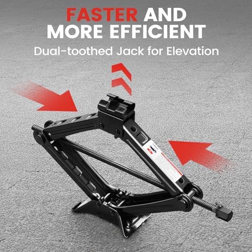 KROAK Scissor Jack Lift 2T, Car Jack Kit Tire Jack - Image 3