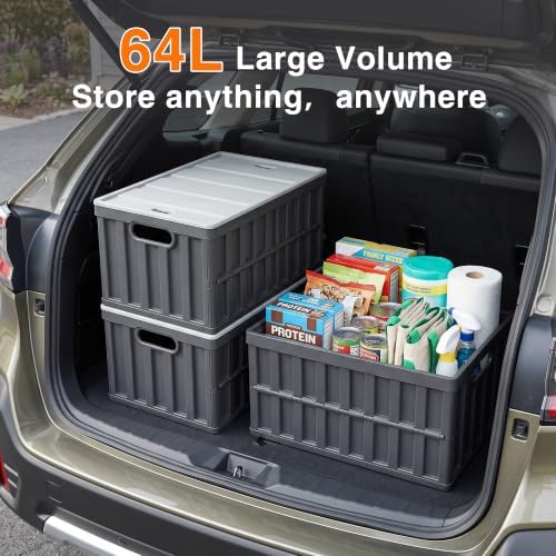 Citylife 4PC 64L Collapsible Storage Bins - Image 2