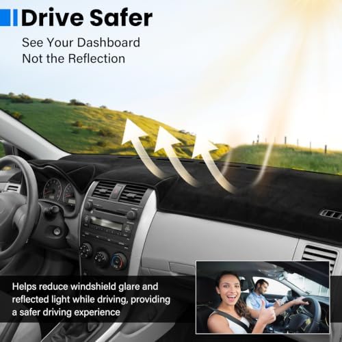 Dash Cover Mat Compatible with Toyota Corolla 2007 2008 2009 2010 2011 2012 - Image 5
