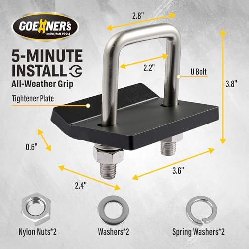 Hitch Tightener for Swing Away Hitch Adapter for 1.25”-2” Hitch, Hitch - Image 5