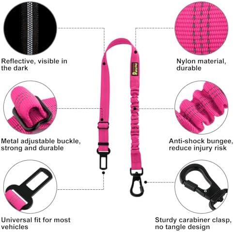 Plutus Pet Dog Seat Belt for Car, Adjustable Harness - Image 2