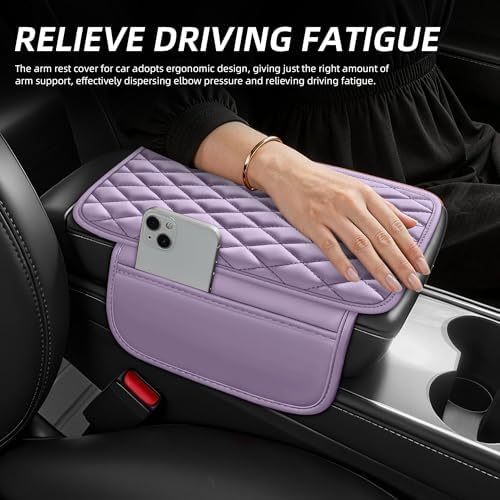Leather Waterproof Car Armrest Console Pad - Image 3