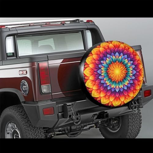 Spare Tire Cover，Mandala Camper Spare Tire Cover Waterproof Sun Protection - Image 2