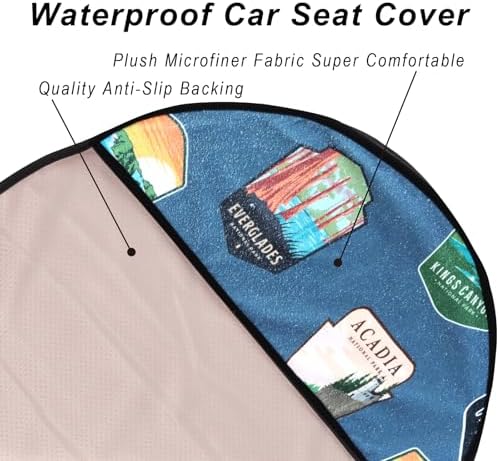 Car Seat Cover Protector Front Seats, - Image 5