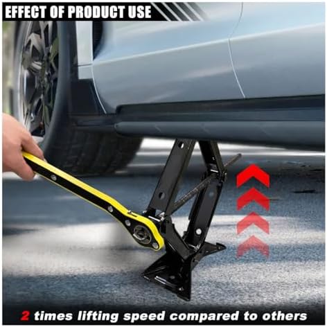 2PCS Car Scissor Jack Kit, Portable Car Lift Jacks - Image 5