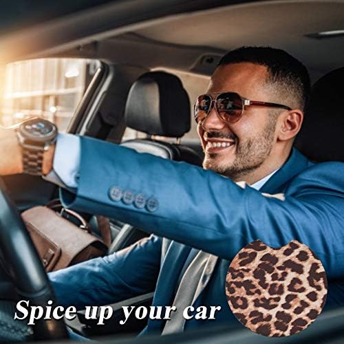 4 Pack Car Coasters, 2.75inch Leopard Print Cup Holder Coasters - Image 7