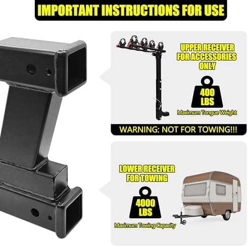 KAIRAY Trailer Dual Hitch Extender Adapter - Image 7