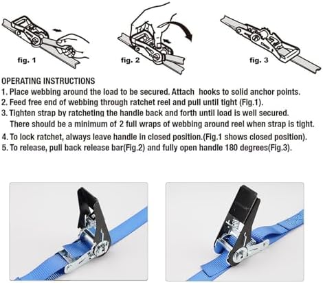 XSTRAP STANDARD 8-PK Ratchet Tie Down Straps - Image 6