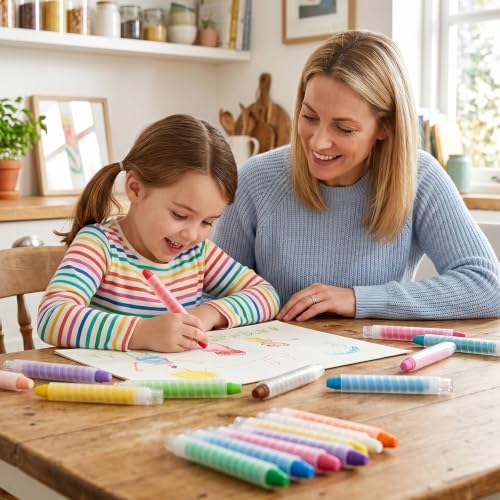 Avxdbr 12Pcs Chalk with Pen Sleeve Colored Twistable Chalk - Image 5